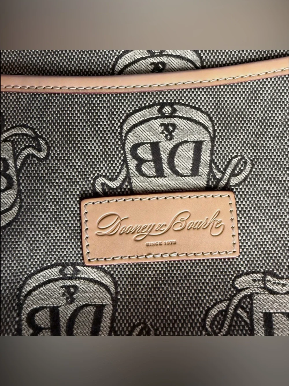 Vintage Dooney & Bourke Signature Flap Tan Brown Crossbody Bag Authenticated